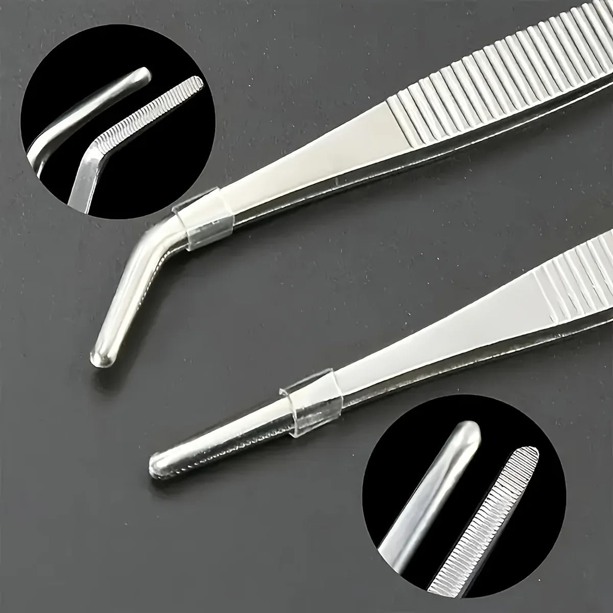 2pcs Professional Stainless Steel Kitchen Tweezers - Cooking Clamps For Electroplating, Seafood, Grilling, Precision Cooking