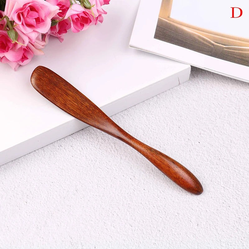 Wood Jam Knife Butter Knife Natural Dessert Bread Knife Cake Knife Smooth Wooden Tableware Japanese-style Portable Kitchen Tool