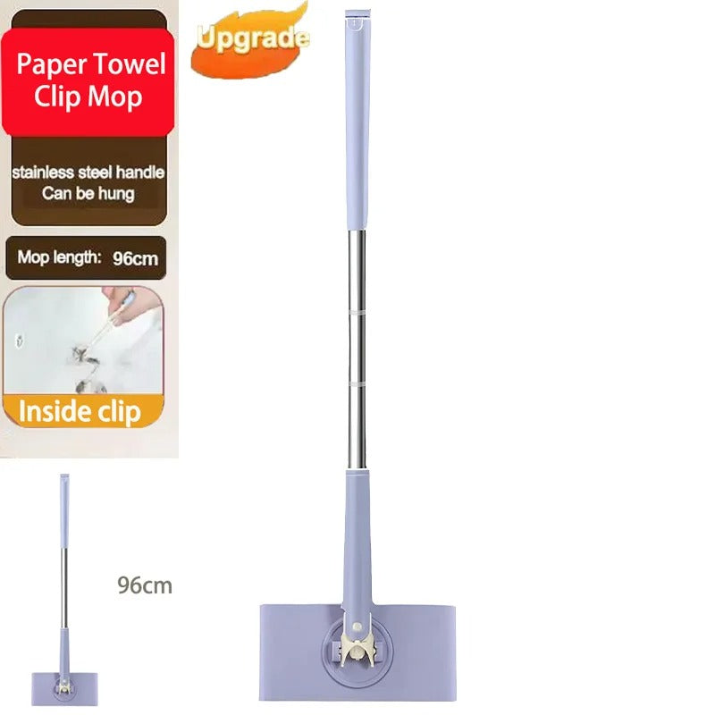 Large Hands-Free Cleaning Mop For Window Floor 360° Rotation Dust Remover Automatic Paper Towel Mop Household Cleaning Tool