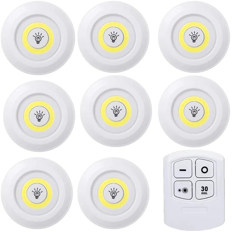 Dimmable LED Under Cabinet Light with Remote Control Battery Operated LED Closets Lights Wardrobe Bathroom Lighting Night Light