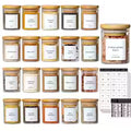2.5oz Cylinder Spice Glass Jars Set Food Storage Canisters for Home Kitchen/Spice/Herbs/ Seasoning/Seed/Tea/Sugar/Salt