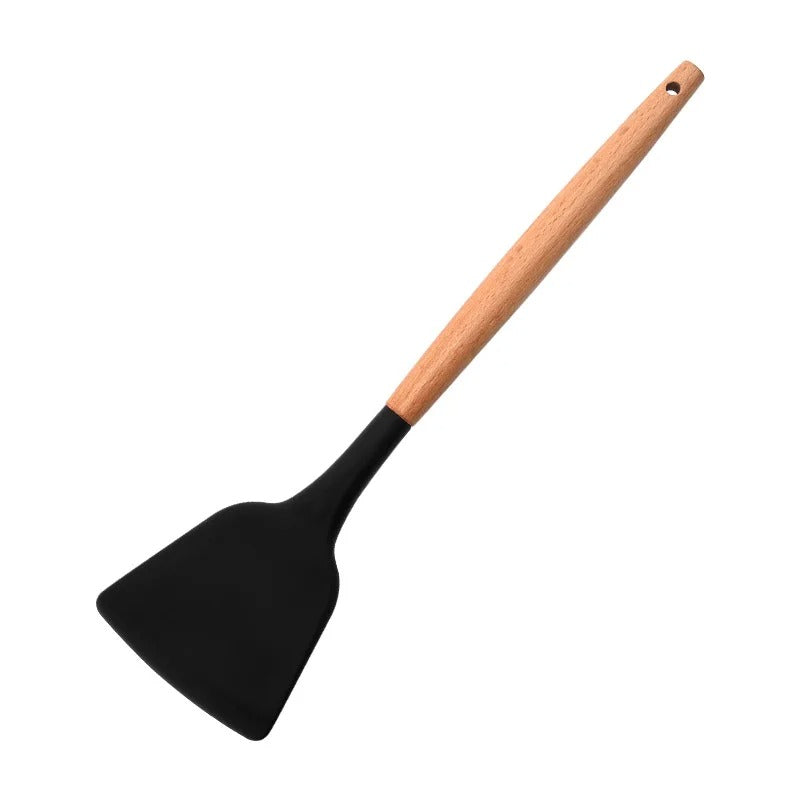 Silicone Turners Gadgets Spatula Egg Fish Frying Pan Scoop Fried Shovel Slotted Turners Kitchen Tools Cooking