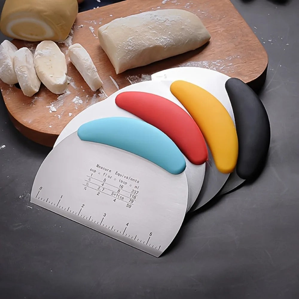 Stainless Steel Dough Scraper Cutter, Pastry Food Chopper Tool for Baking Bread Dough, Kitchen Utensil
