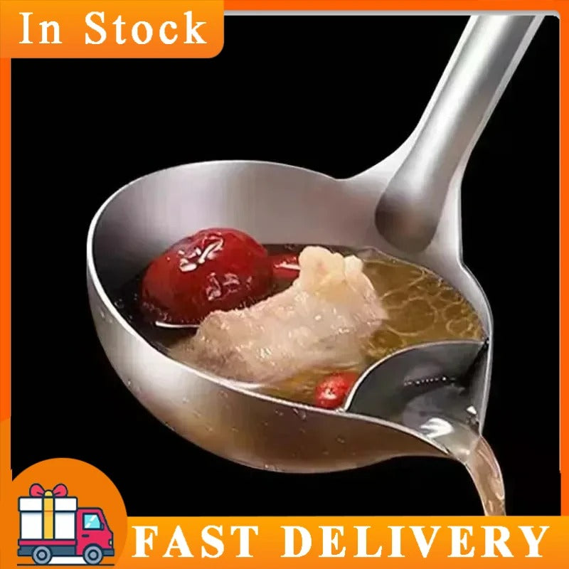 Stainless Steel Colander Spoon Soup Colander Kitchen Gravy Oil Soup Fat Separator Yogurt Oil Skimmer Spoon Kitchen Accessories