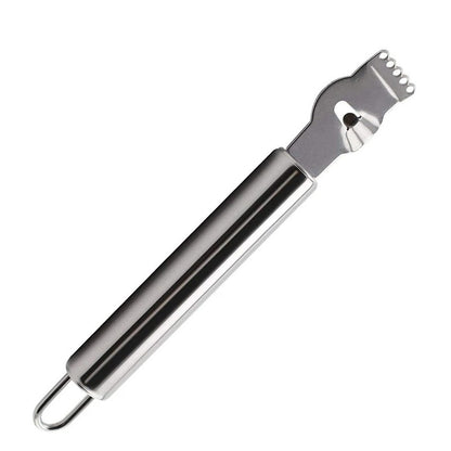 LMETJMA Stainless Steel Lemon Zester Grater with Channel Knife and Hanging Loop Lemon Orange Citrus Zester