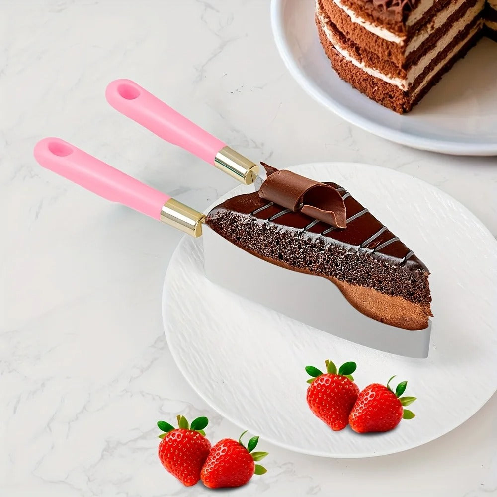 1pc Stainless Steel Cake Slicer & Triangle Cutter Tool - for Home Baking, Bakeries, Professional Pastry Chefs -Baking Tools