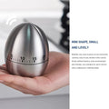 1pc Creative Kitchen Mechanical Timer Stainless Steel Egg-Type Timer 60 Minutes Student Timing Baking Cooking Reminder