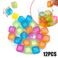12Pcs/Set Whisky Reusable Ice Cube The Summer Wear-resistant Rocks Whiskey Cubes Plastic Accessories