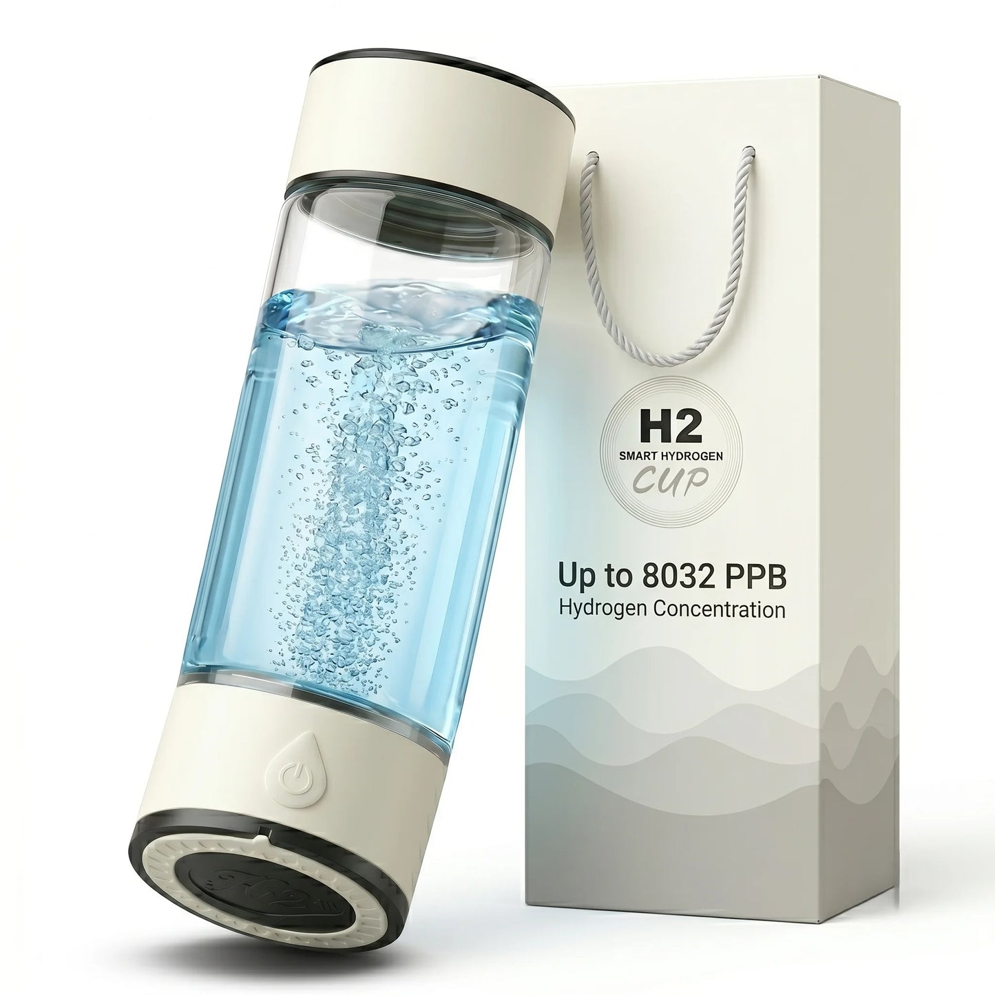 High Concentration Hydrogen Water Generator Bottle 8032 PPB SPE PEM Ionizer Cup Portable Rechargeable Hydrogen Rich Water Maker