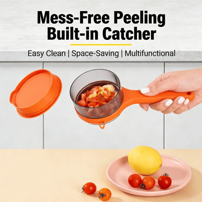 Multi-functional Fruit Vegetable Peeler with Peel Storage No Splashing Hanging Design Easy To Clean Potato