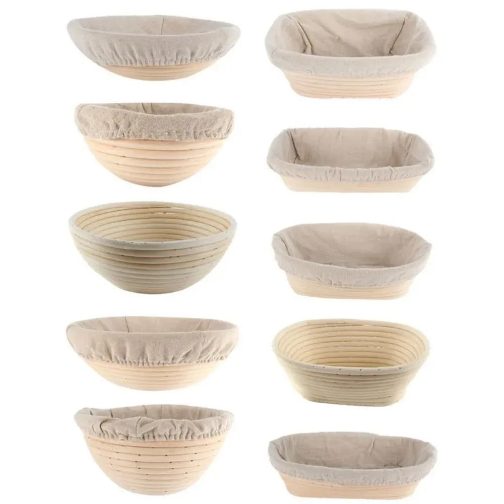 1/3 PCS PP Rattan Dough Proofing Basket for Bread Fermentation Baking Pastry Making for Home Kitchen Daily Bake Accessories