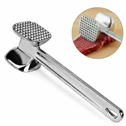 Meat Tenderizer Hammer 19cm Household Aluminum Alloy Steak Metal Mallet Kitchen Tool Heavy Duty Durable Double-Sided Tenderizer