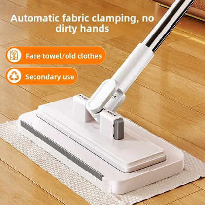 Flat Mop Face Towel Household Non Hand Wash Multi Function Lazy Person Household Mop Cloth One Button Disassembly Mop Automatic