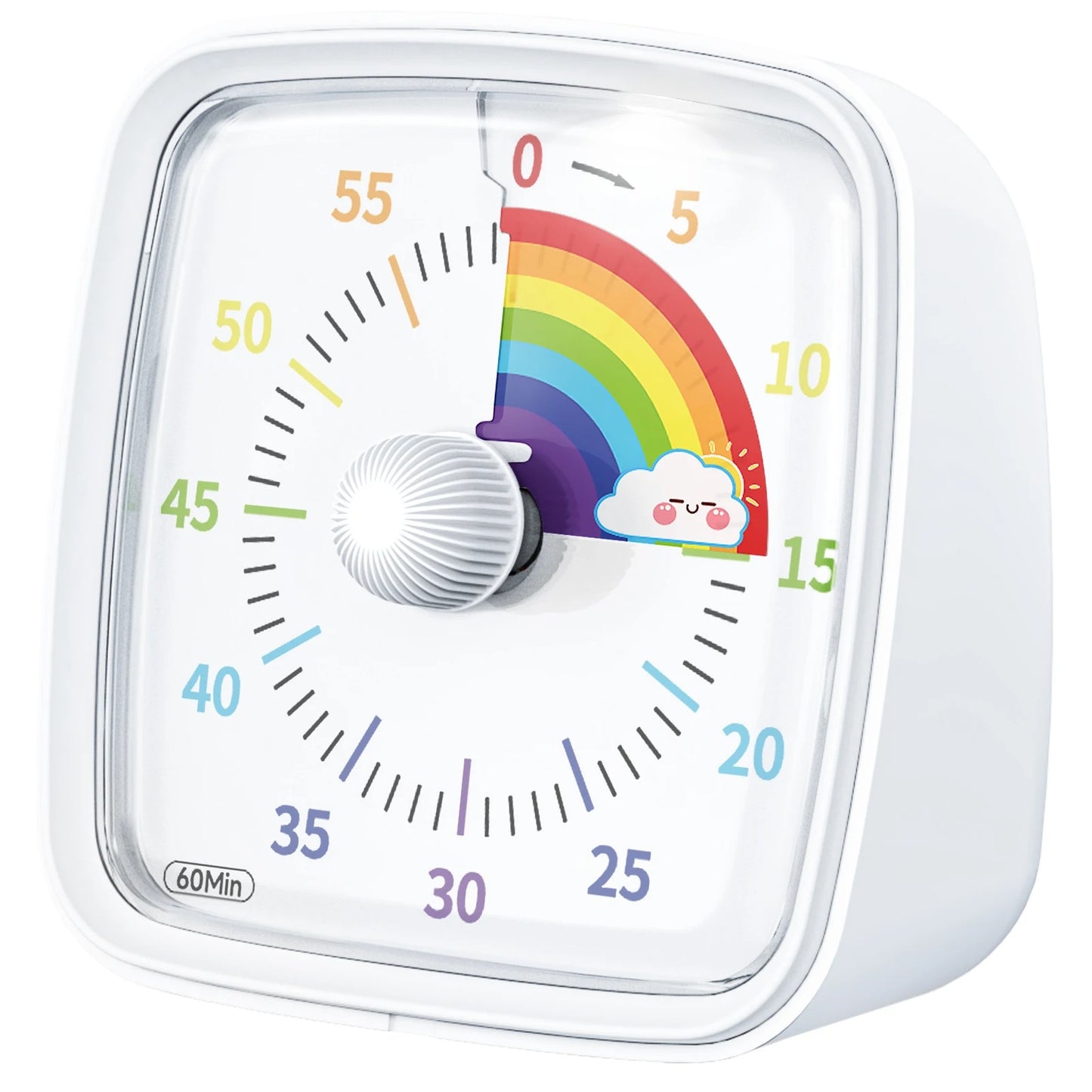 Yunbaoit Visual Timer with Night Light, 60-Minute Countdown Timer for Kids and Adults, Silent Classroom Timer for Home, School
