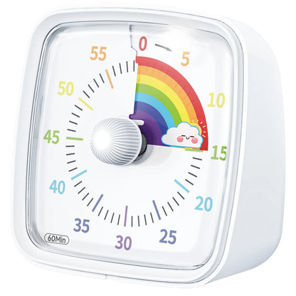 Yunbaoit Visual Timer with Night Light, 60-Minute Countdown Timer for Kids and Adults, Silent Classroom Timer for Home, School