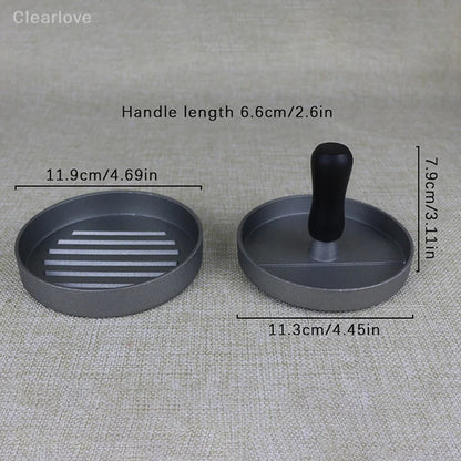Burger Press Stainless Steel Smash Hamburger Presses Meat Mold for Deli Meats Kitchen Accessories Patties Meat Masher Circular