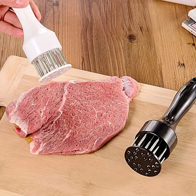 1pc Kitchen tools Stainless steel steak tenderizer, meat needle, tender meat, broken tendons, hole puncher, meat hammer