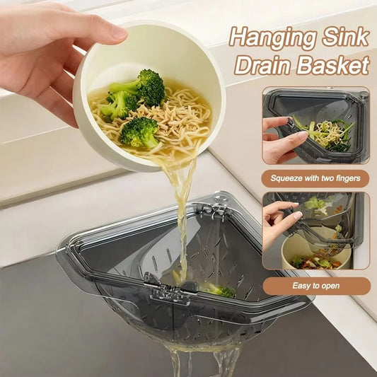 Kitchen Sink Strainer Basket with Removable Magnetic Leak Proof Bottom Cover Detachable Filter for Easy Cleaning Drain Basket