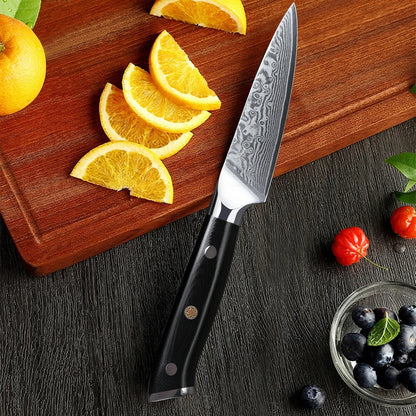 TURWHO 3.5 Inch Paring Knife 67 Layer Damascus Steel VG10 Steel Core Sharp Utility Vegetable Peeling Fruit Knife Household Tools
