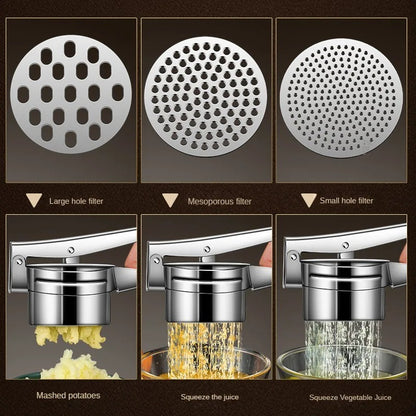 Manual Juicer Squeezer 304 Stainless Steel Large Lemon Clip Orange Pomegranate Juice Potato Garlic Paste Squeeze Water