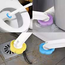 Long Handle Toilet Brush Set with Disposable Replacement Heads, Hygienic Bathroom Cleaning Tool Kit, WC Accessories