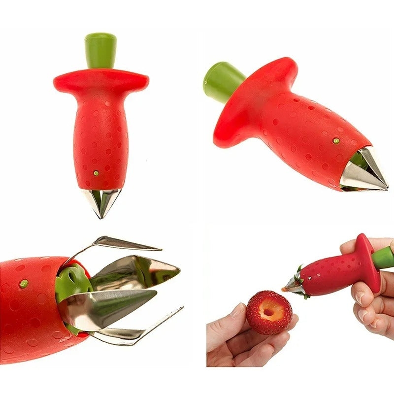 Strawberry Stem Remover Ware Tomato Stem Fruit Corer Strawberry Knife Pineapple Hole Seed Vegetable Cutter Kitchen
