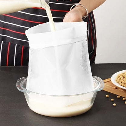 Kitchen Filter Mesh Bags Reusable Food Grade Soy Milk Filter Bags Food Strainer Bag for Soy Milk Juices Home Brewing