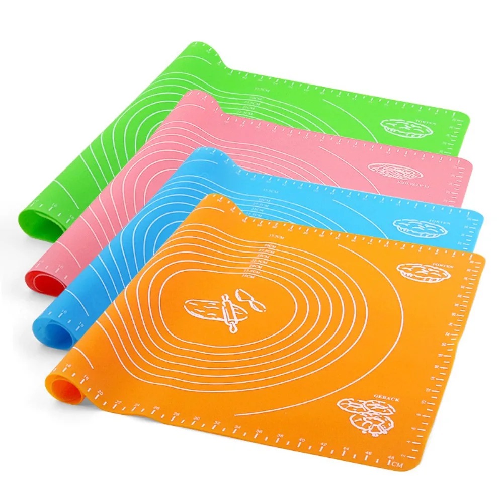 Extra Thick Large Silicone Baking Mat Non-Stick Pastry Mat Waterproof Dough Kneading Pad Rolling Mat Kitchen Baking Accessories