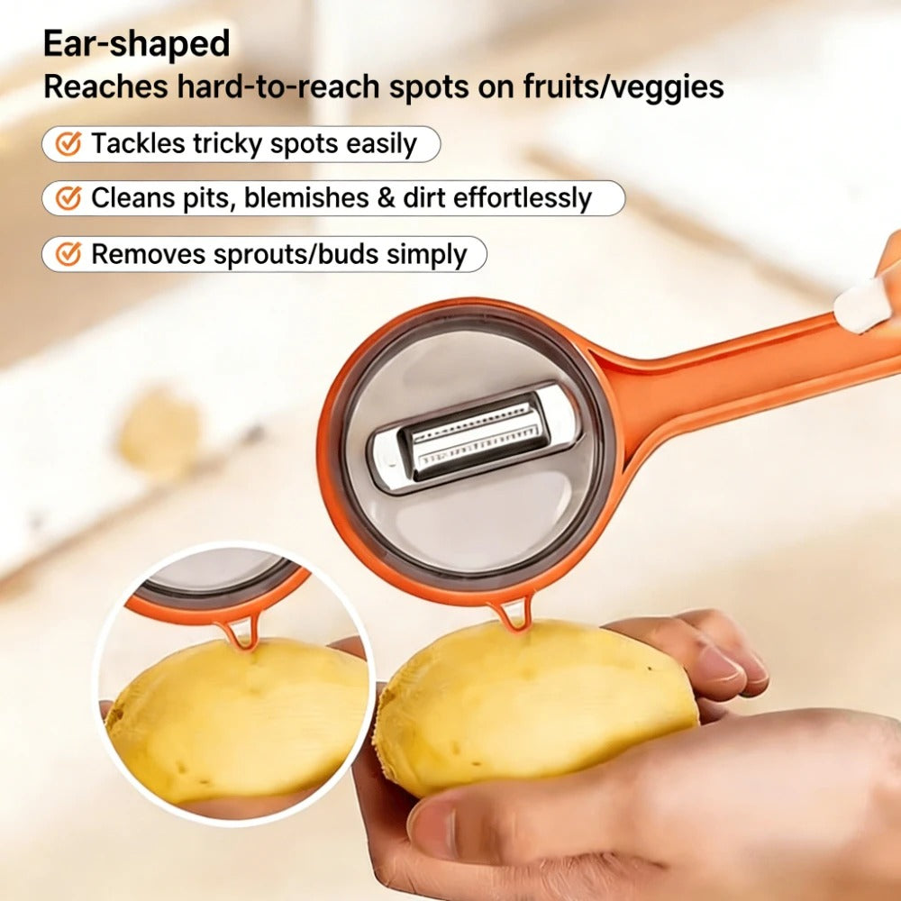 Multi-functional Fruit Vegetable Peeler with Peel Storage No Splashing Hanging Design Easy To Clean Potato