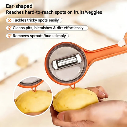 Multi-functional Fruit Vegetable Peeler with Peel Storage No Splashing Hanging Design Easy To Clean Potato