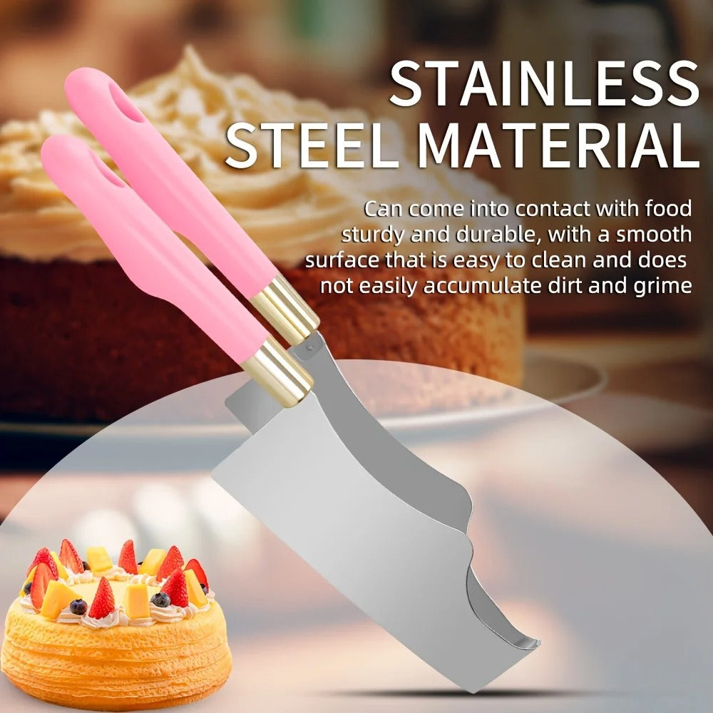 1pc Stainless Steel Cake Slicer & Triangle Cutter Tool - for Home Baking, Bakeries, Professional Pastry Chefs -Baking Tools