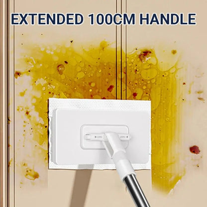 New with 3 Reusable Cloths Hands-free Mop 360° Rotating Head Clamping Automatic Mop Clip Towel Mop Dust Removal