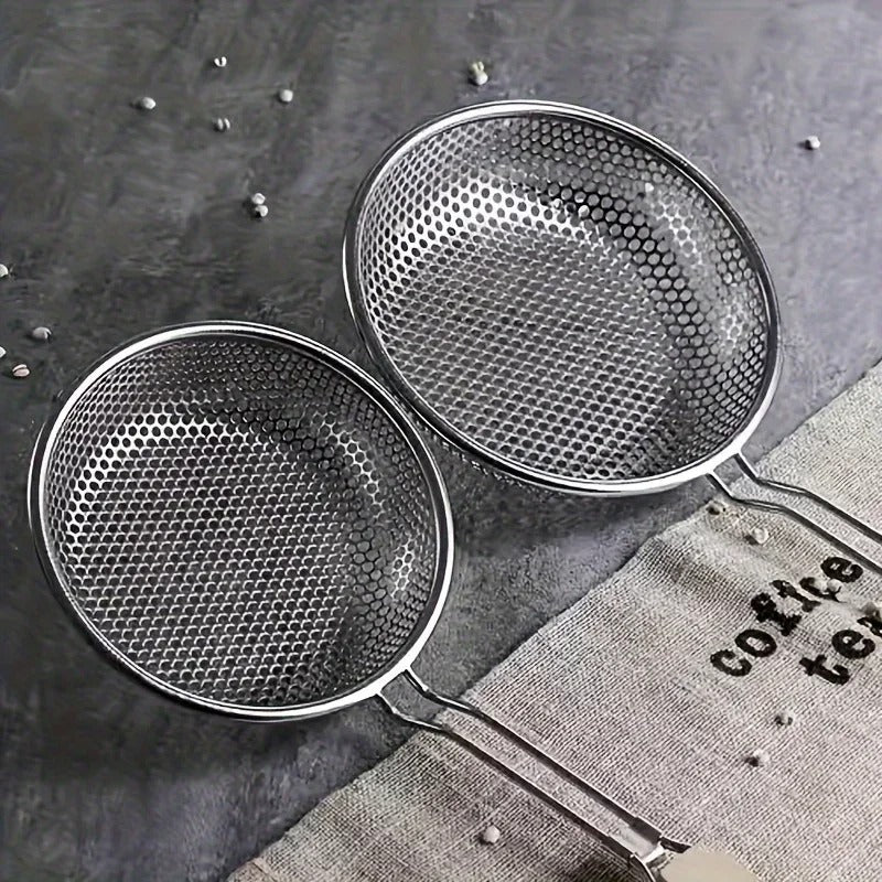 Stainless Steel Fine Mesh Skimmer Spoon for Noodles Spaghetti Colander