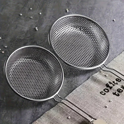 Stainless Steel Fine Mesh Skimmer Spoon for Noodles Spaghetti Colander