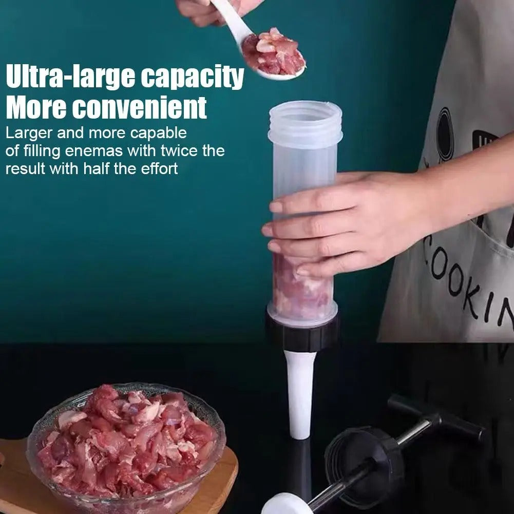 Portable Manual Sausage Machine Maker Homemade Handmade Sausage Stuffing Household Kitchen Small Injection Sausage Filler Press