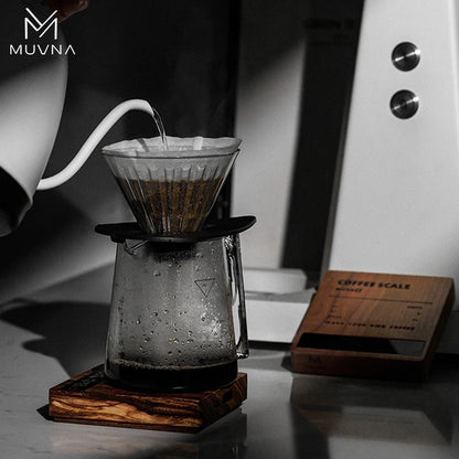 MUVNA Digital Kitchen Coffee Scale High Precision Cyclic Rechargeable Espresso Electronic Scale Home Barista Accessories