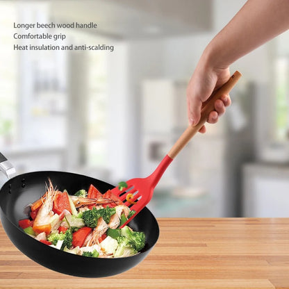 Silicone Turners Gadgets Spatula Egg Fish Frying Pan Scoop Fried Shovel Slotted Turners Kitchen Tools Cooking