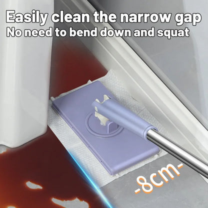 Large Hands-Free Cleaning Mop For Window Floor 360° Rotation Dust Remover Automatic Paper Towel Mop Household Cleaning Tool