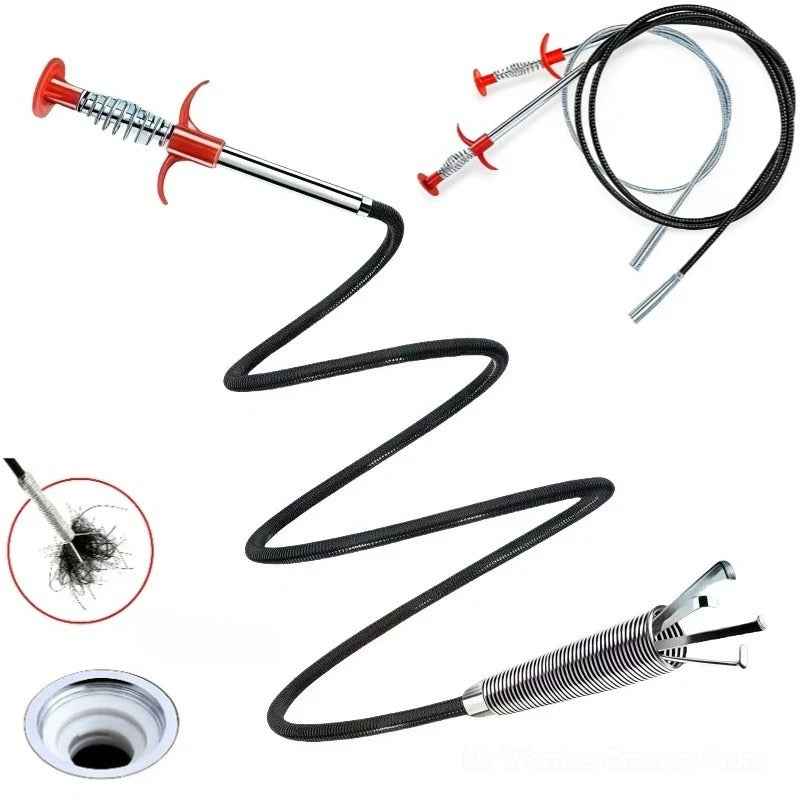 Hand Pinch Cleaning Sewer Pipe Plunger Hand Pinches Four Claws Pipe Opener Drains Four Claw Telescopic Bathroom Accessories Home