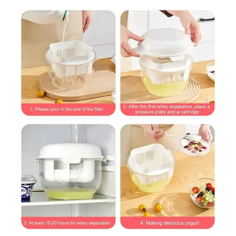 Household yogurt filter, self-made multi-functional whey separator, refrigerated press yogurt maker cheese filter screen