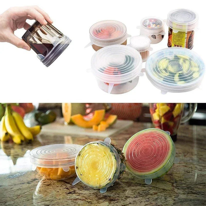 Silicone Stretch Lid Kitchen Accessories Can Be Reused Food Cover Plastic Wrap Cover Fresh-keeping Sealed Bowl
