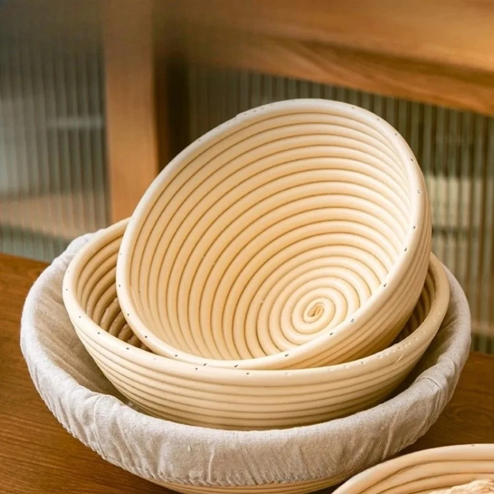 1/3 PCS PP Rattan Dough Proofing Basket for Bread Fermentation Baking Pastry Making for Home Kitchen Daily Bake Accessories
