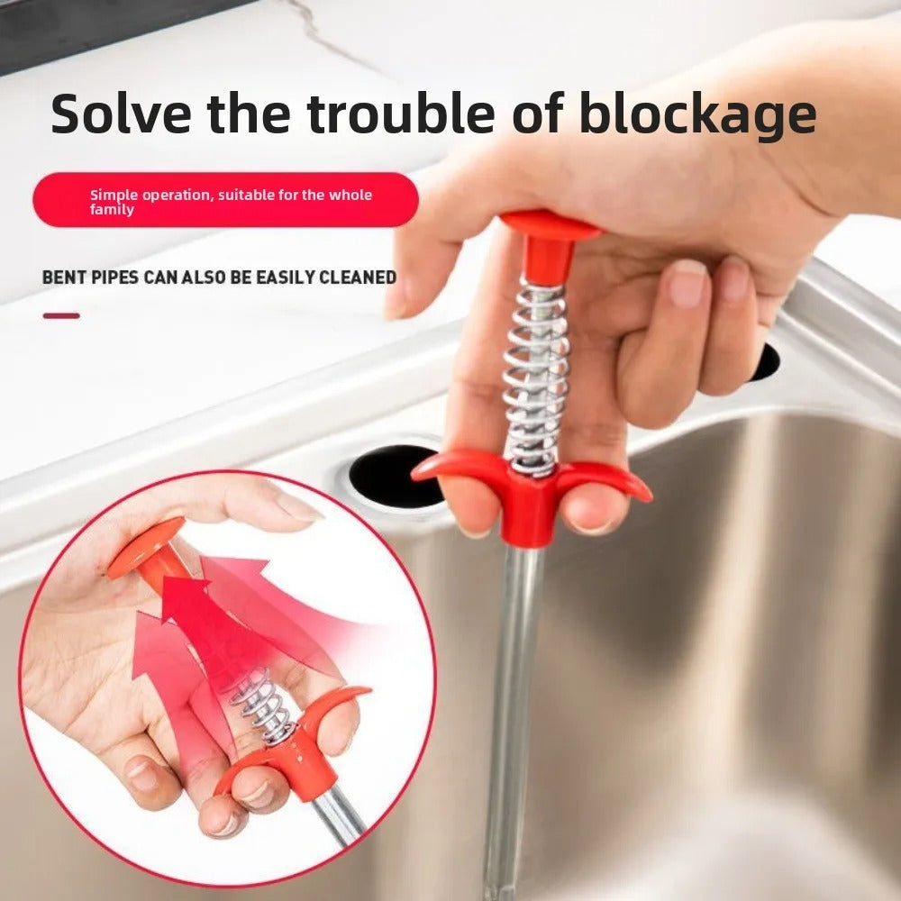 Hand Pinch Cleaning Sewer Pipe Plunger Hand Pinches Four Claws Pipe Opener Drains Four Claw Telescopic Bathroom Accessories Home