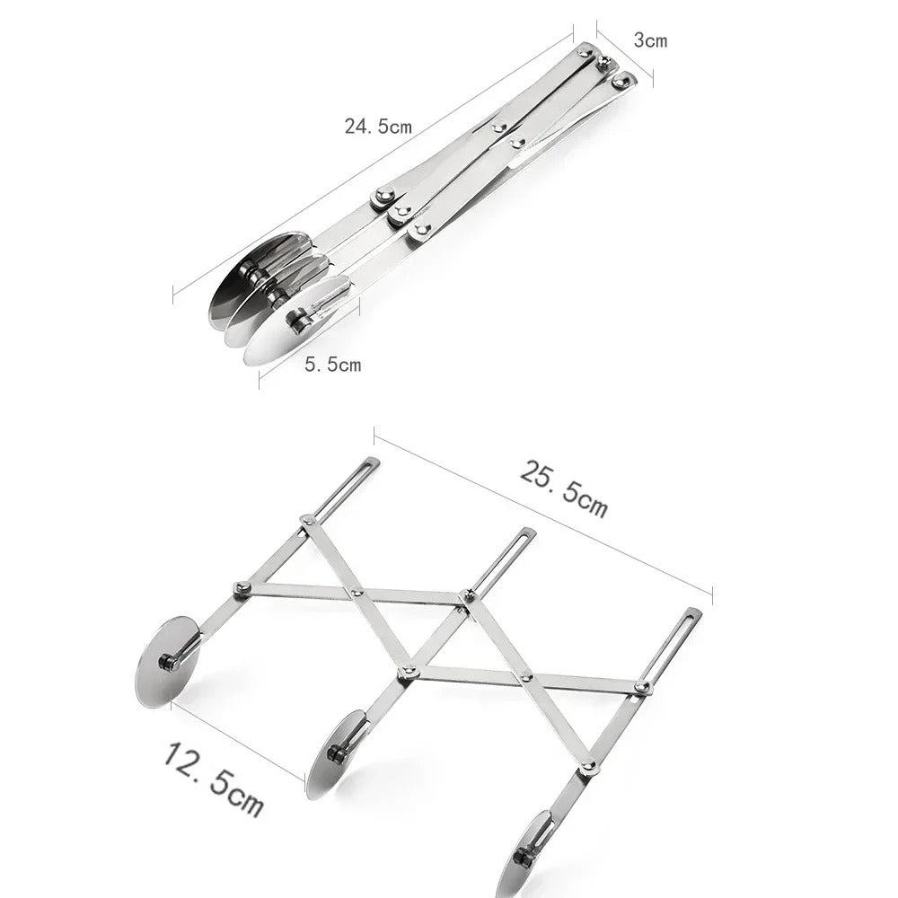 3/5/7 Wheels Cutter Dough Divider Side Pasta Knife Flexible Roller Blade Pizza Pastry Peeler Stainless Steel Bakeware Tools