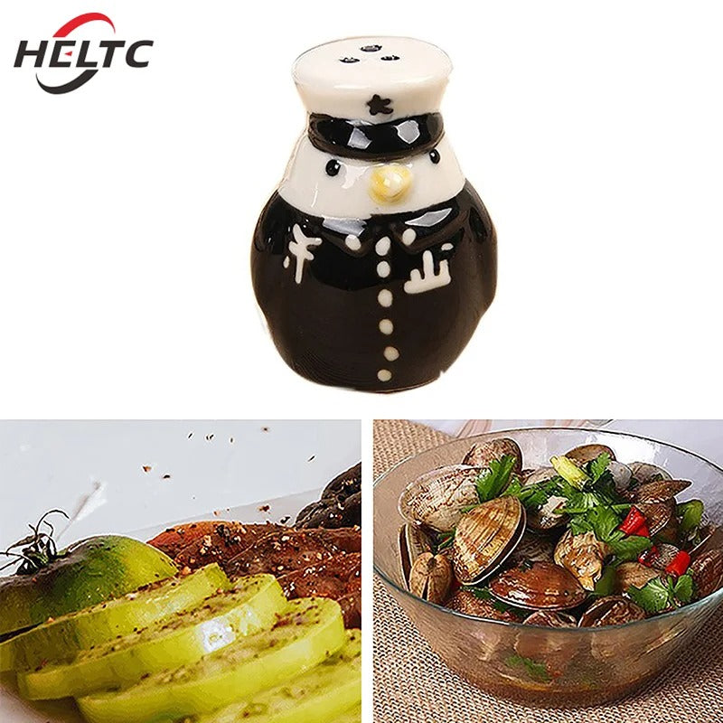 2Pcs Ceramic Penguin Salt And Pepper Shaker Cartoon Spice Container Wedding Party Favor Tabletop Animal Decoration Spice Jar
