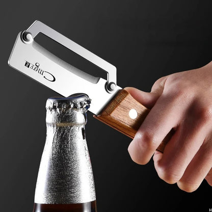 Stainless steel peeler with wooden handle for peeling and slicing fruits and vegetables | Durable and smooth operation