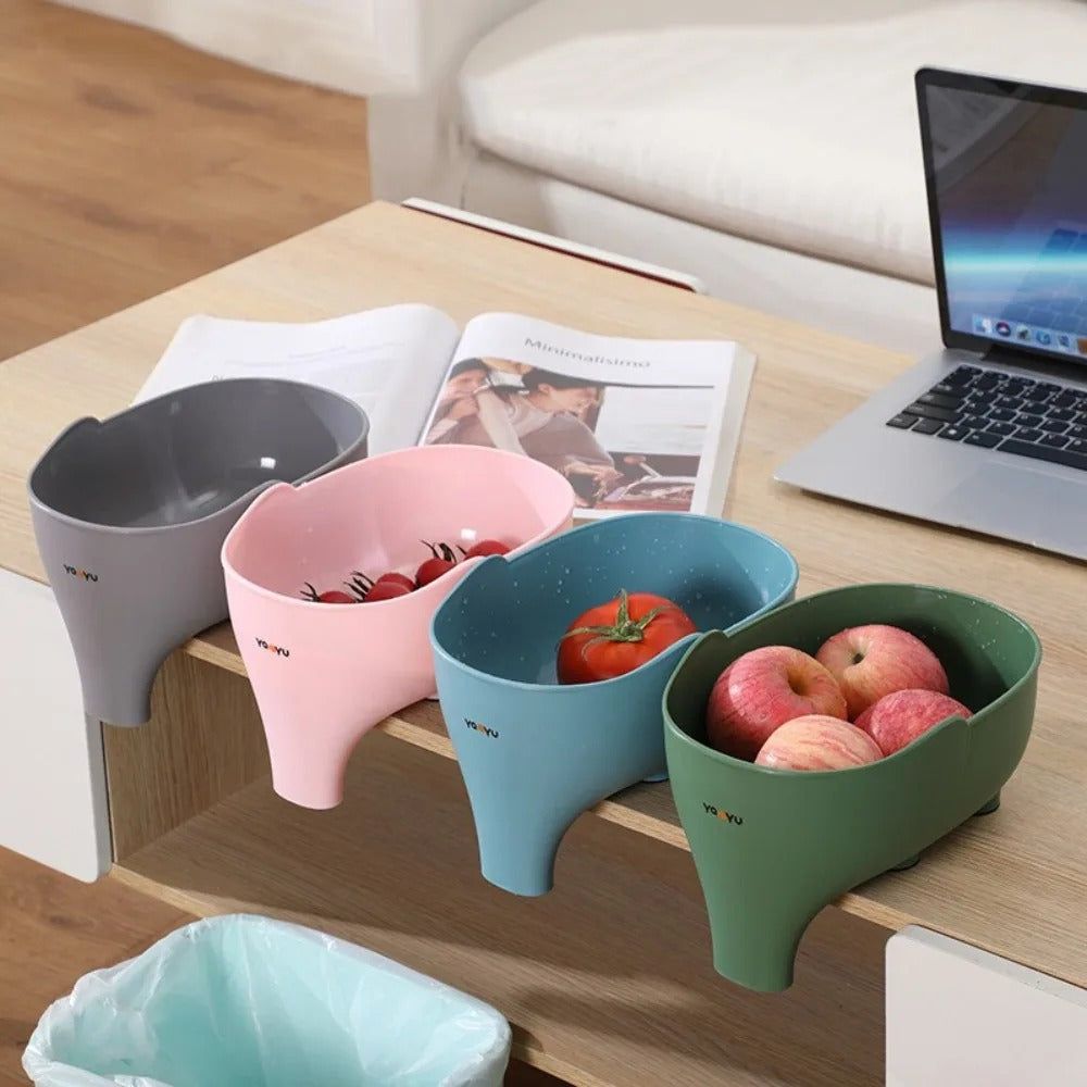 Sink Strainer Elephant Drain Basket Fruit Vegetable Washing Basket Hanging Drainer Rack Multipurpose Kitchen Storage Accessories