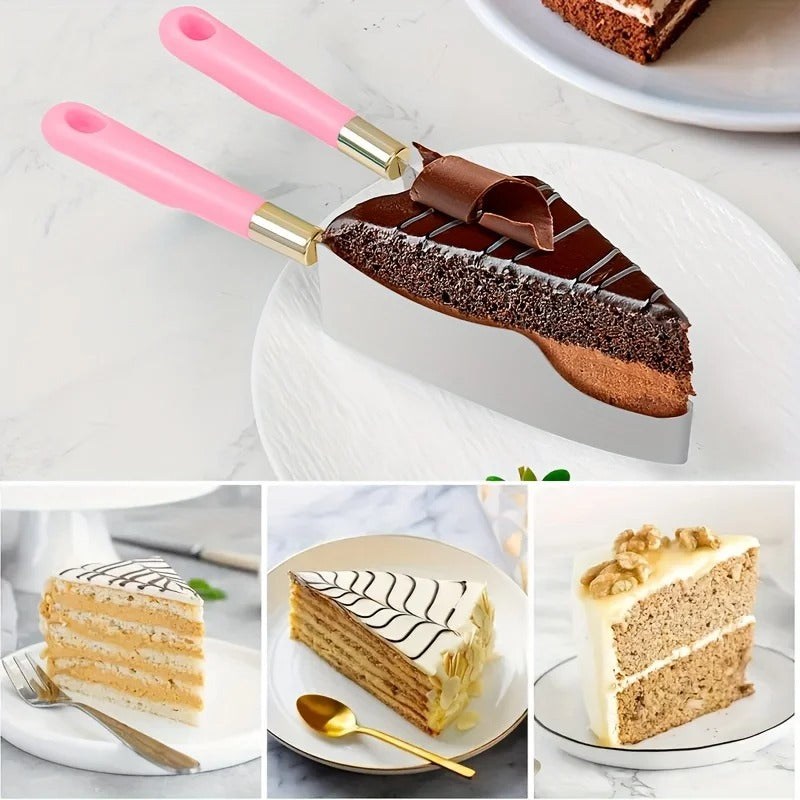 1pc Stainless Steel Cake Slicer & Triangle Cutter Tool - for Home Baking, Bakeries, Professional Pastry Chefs -Baking Tools