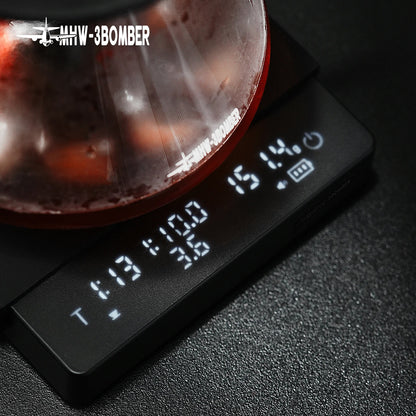 MHW-3BOMBER Digital Kitchen Coffee Scale High Precision Cyclic Rechargeable Espresso Electronic Scale Home Barista Accessories