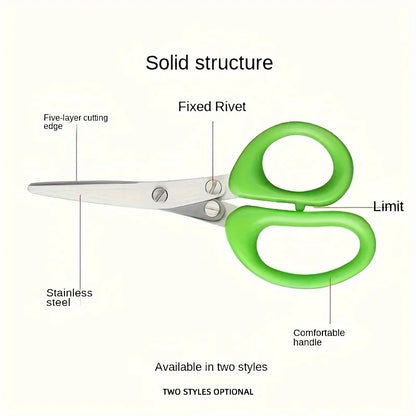 Multifunctional Scissors Stainless Steel 3/5 Layer Kitchen Scissors Scallion Cutter Pepper Herb Laver Spices Onion Cooking Tool
